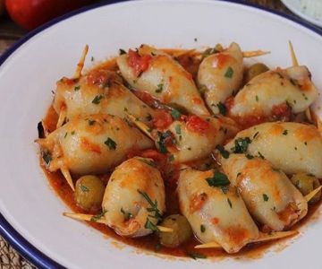 How to Make Spanish Calamares Rellenos de Gambas: Stuffed Squid with Shrimp Recipe