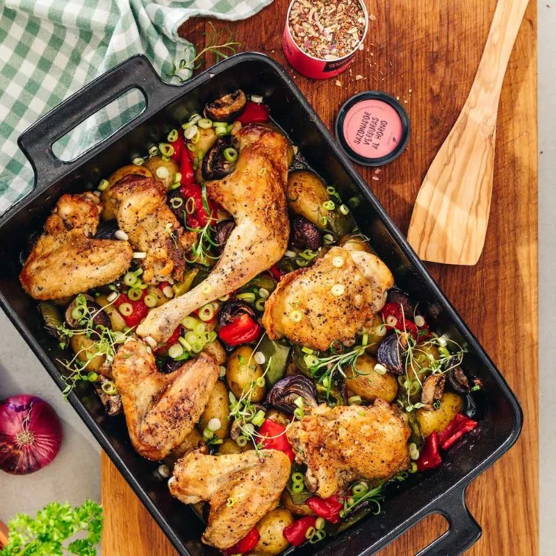 How to Make Spanish Pollo al Horno con Verduras: Oven-Roasted Chicken with Vegetables