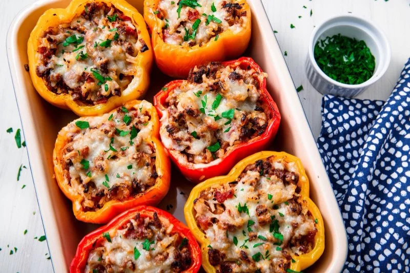 How to Make Spanish Pimientos Rellenos de Setas y Jamón: Mushroom and Ham Stuffed Peppers
