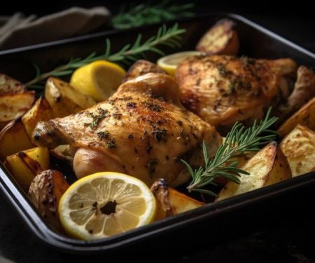 How to Make Spanish Pollo al Horno con Limón, Ajo y Hierbas: Lemon Garlic Herb Roasted Chicken