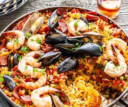 How to Make Spanish Arroz con Mariscos: Seafood Paella Recipe