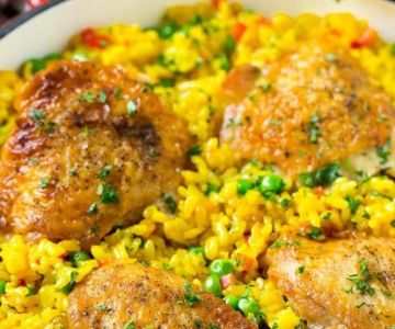 Authentic Spanish Chicken and Saffron Rice
