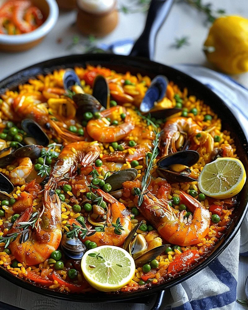 Authentic Spanish Paella with Crispy Socarrat