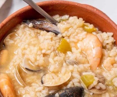 Traditional Spanish Seafood Rice for Holidays