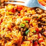 Easy Spanish Rice with Beef and Peppers