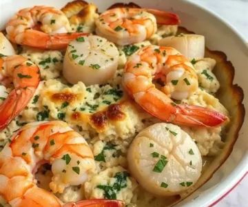 Spanish Seafood Casserole with Garlic Butter Sauce: A Delicious Recipe