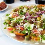 Spanish Tomato and Olive Salad Mediterranean Style