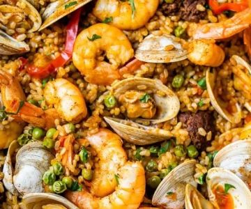 Easy Spanish Seafood Paella with Frozen Seafood