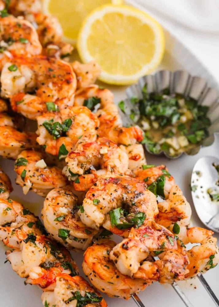 Traditional Spanish Grilled Shrimp Skewers Recipe