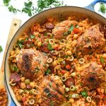 Easy Spanish Rice with Chicken Thighs | Rubi Spanish Table