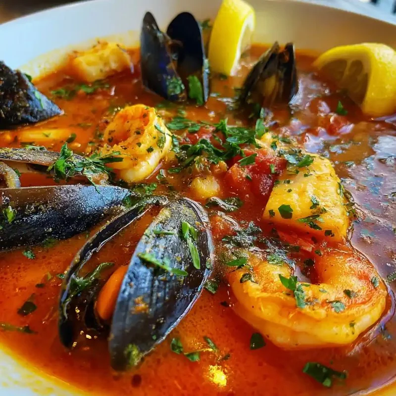 Traditional Spanish Seafood Broth with Saffron