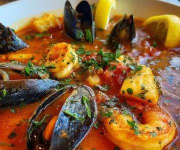 Traditional Spanish Seafood Broth with Saffron
