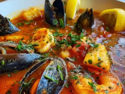 Traditional Spanish Seafood Broth with Saffron