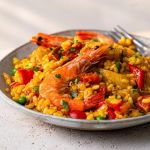 Traditional Spanish Seafood Paella for Holidays