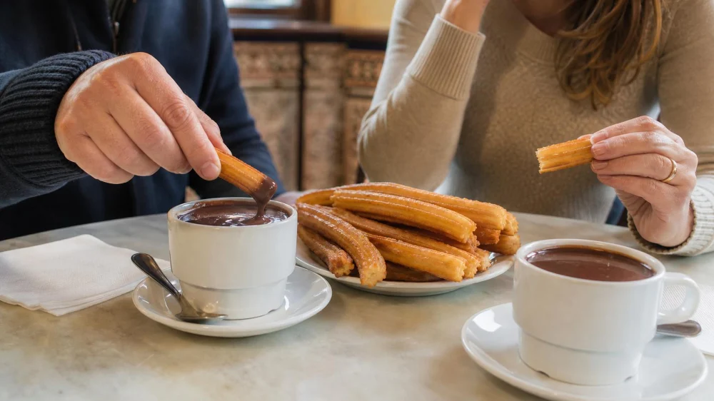 Spanish Churros and Chocolate: Order, Dip, and Share