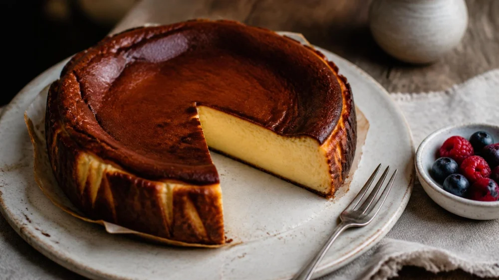 Basque Cheesecake Guide: Browned Top, Center, and Serving