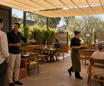 Spanish Restaurant Outdoor Dining: Check Wind, Shade, and Service