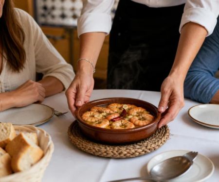 Gambas al Ajillo: Garlic, Oil, Heat, and Table Service