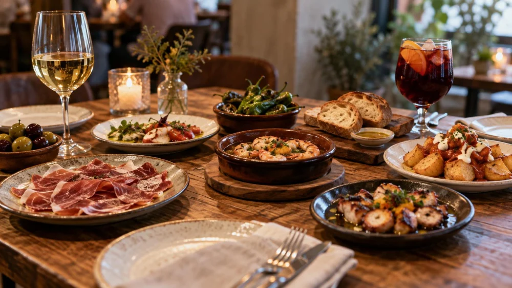 Spanish Tapas Sequence: Cold, Hot, Shared Plates, and Pace