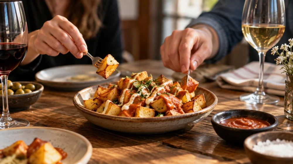 Spanish Patatas Bravas: Crispness, Sauce, and Sharing