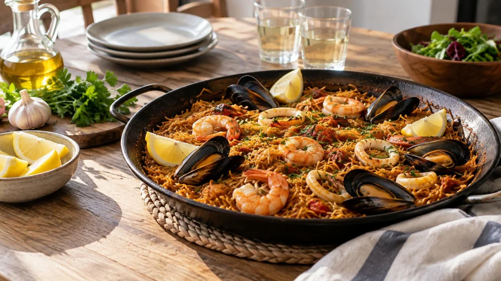 Spanish Fideuà Guide: Noodles, Stock, Seafood, and Texture