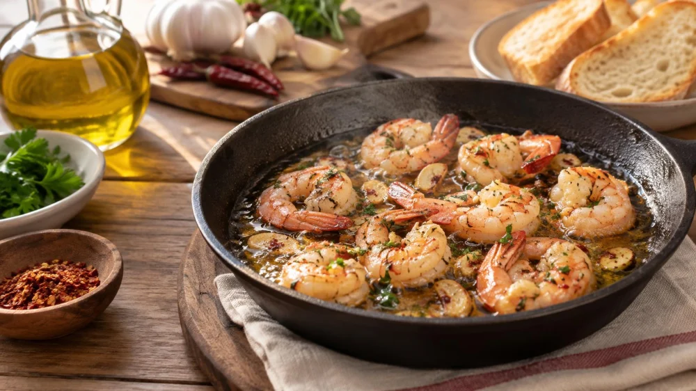 Spanish Garlic Shrimp: Oil, Heat, Timing, and Sharing
