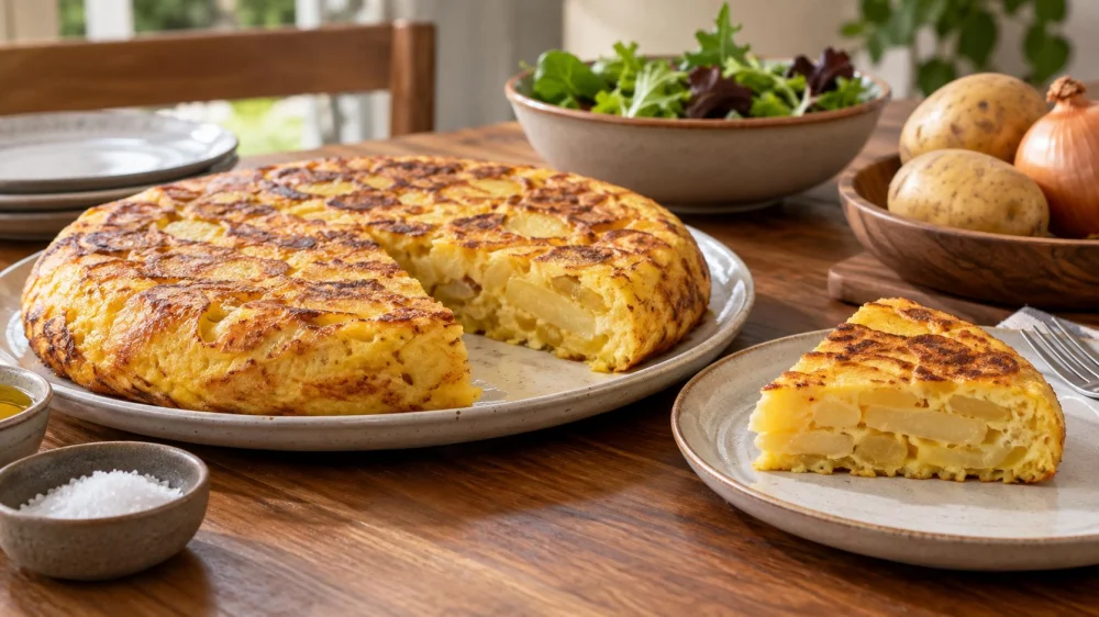 Potato Omelette Order: Centre, Portion, and Serving Style