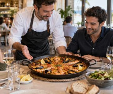 Spanish Paella Sharing: Pan Size, Timing, and Allergens