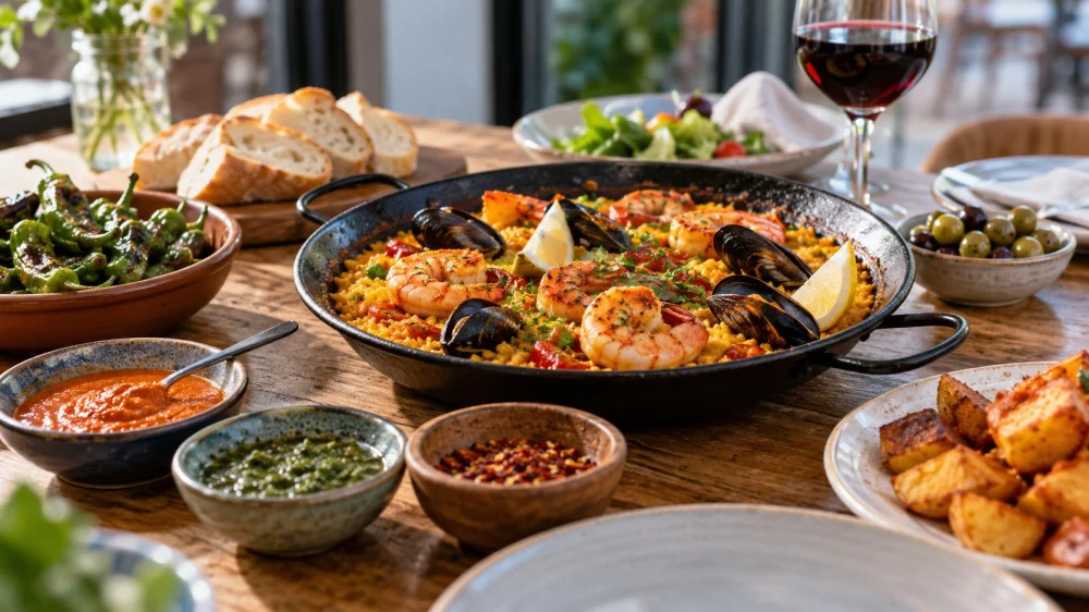 Spanish Dining Spice Level Check: Base Sauce, Garnish, and Sides