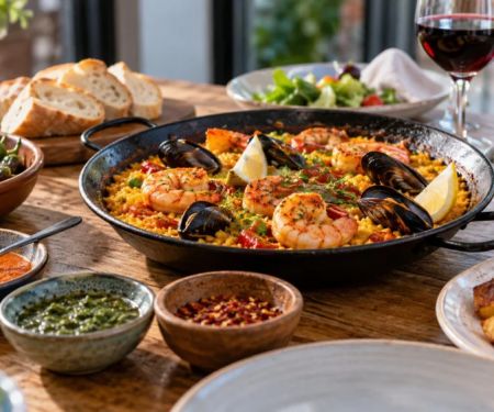 Spanish Dining Spice Level Check: Base Sauce, Garnish, and Sides