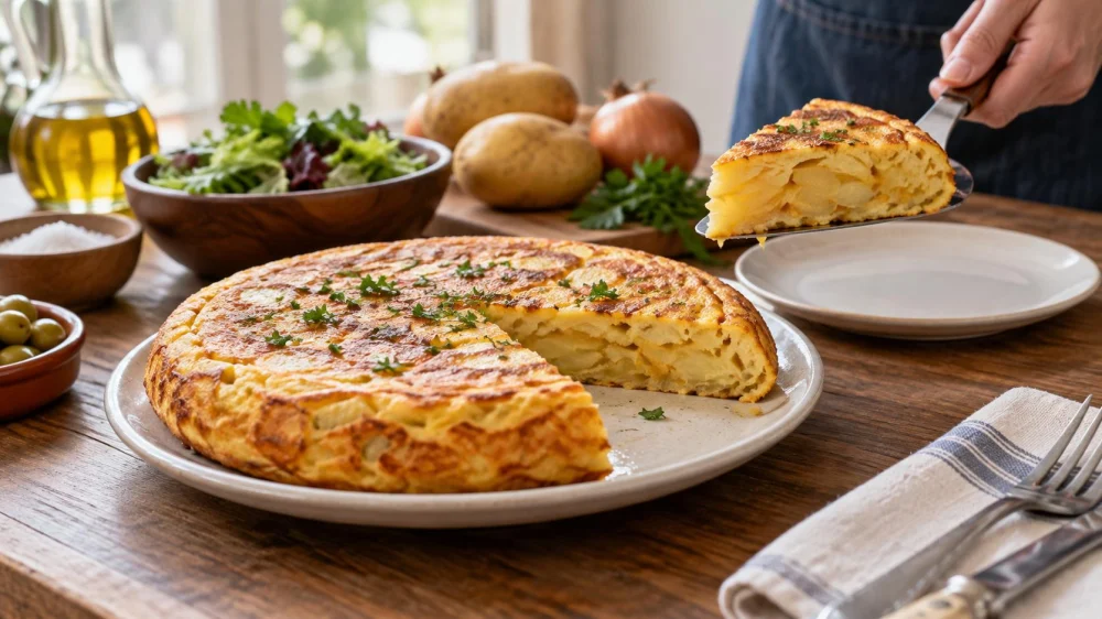 Ordering Tortilla Espanola: Slice, Doneness, and Temperature