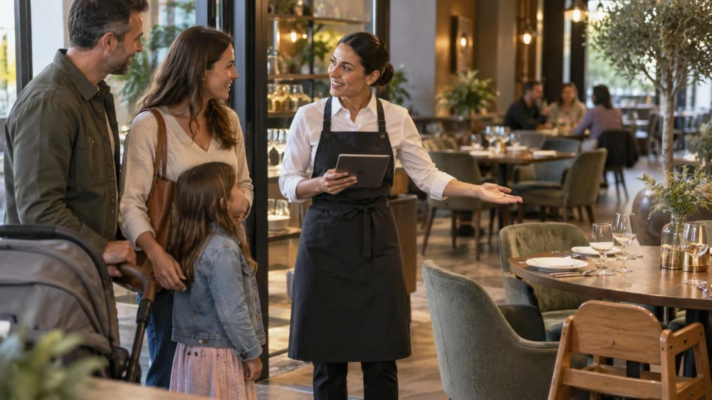 Spanish Dining Seating Request: Noise, Mobility, and Table Space